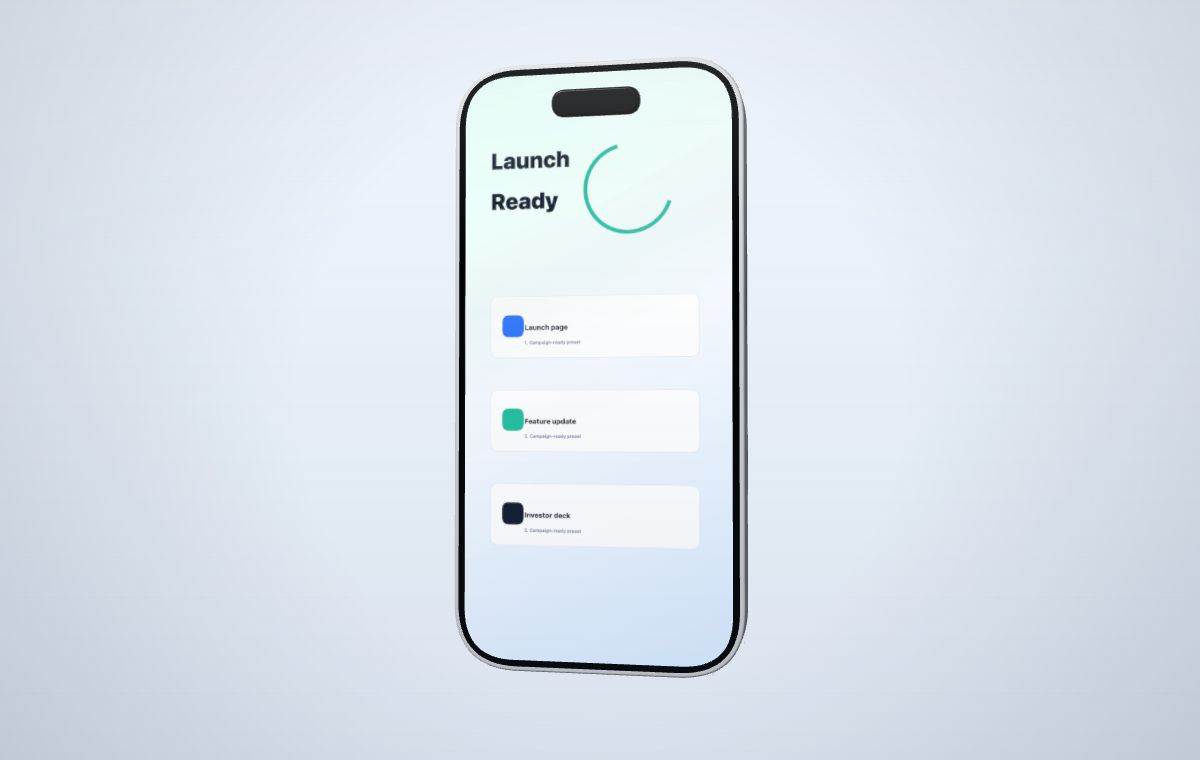 App screenshot mockup preview showing mapped app UI inside a phone render
